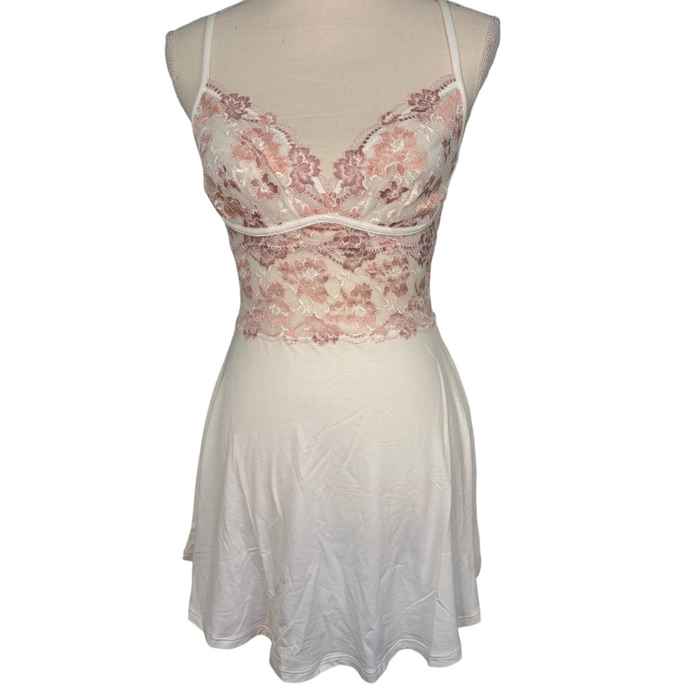 Cosabella Savona Chemise G-String Set S Pink Lace NEW Coquette Honeymoon Bridal